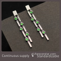 Green Color Icy Jadeite Drops Pendentes Xoias